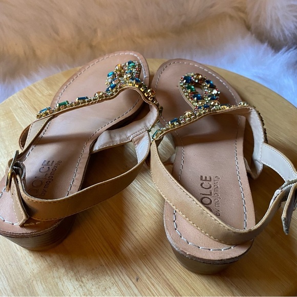 Dolce Shoes Sandal’s Women’s Size 9M Slip On Gems - Picture 9 of 11